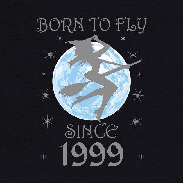 BORN TO FLY SINCE 1939 WITCHCRAFT T-SHIRT | WICCA BIRTHDAY WITCH GIFT by Chameleon Living